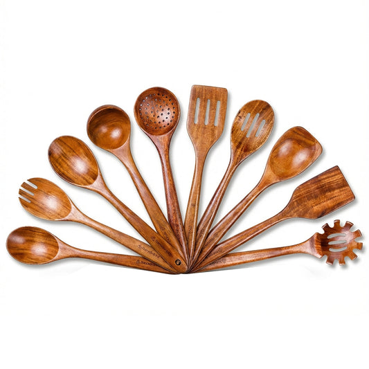 Norahaven Wooden Kitchen Utensil Gift Set (10 Pieces)