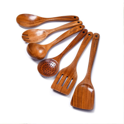 Norahaven Wooden Kitchen Utensil Set, 6-Piece - Original