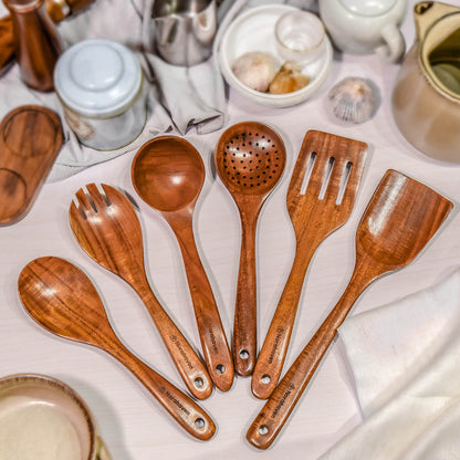 Norahaven Wooden Kitchen Utensil Set, 6-Piece - Original