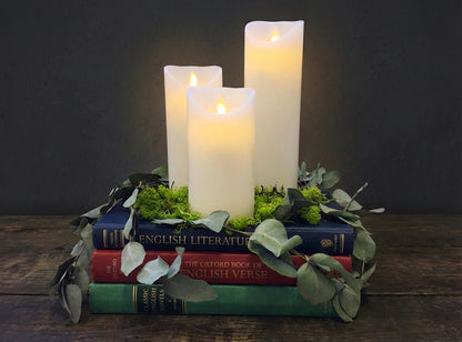 Beautiful Candles LED pillar candle white Ø 7.5 X 15-17.5-22.5 cm 3 pcs