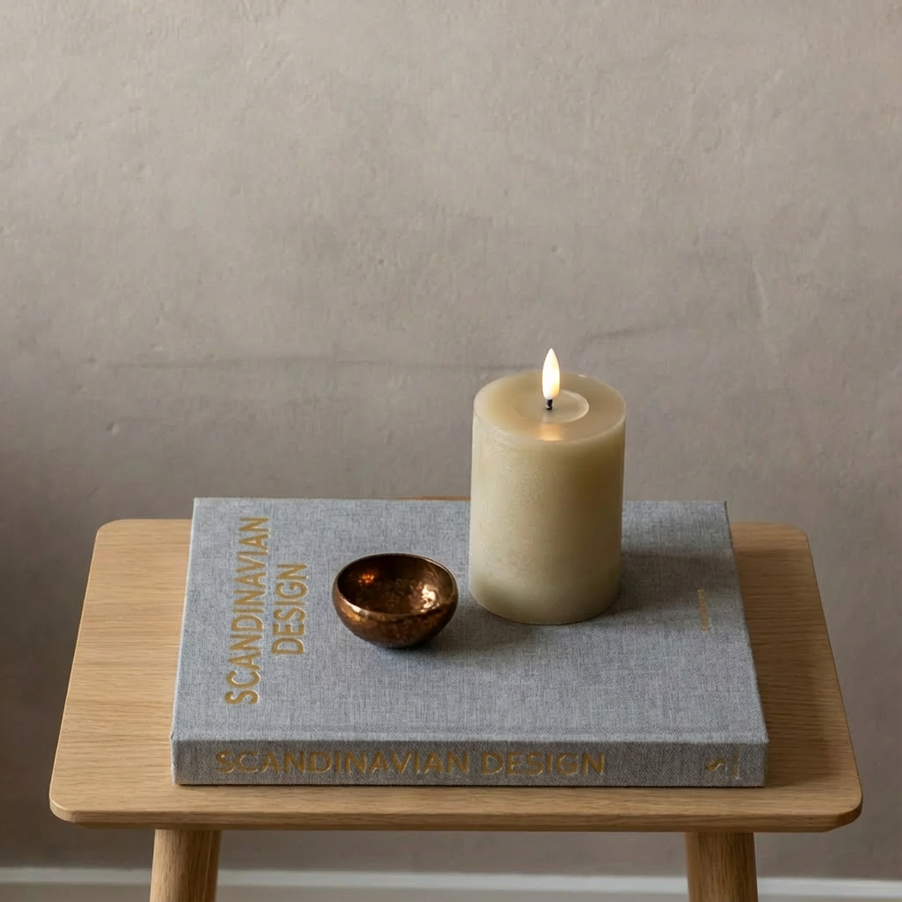 Beautiful Candles starter set pillar candles Ø 7.5 cm 5 pieces Sand