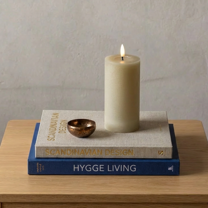 Beautiful Candles starter set pillar candles Ø 7.5 cm 5 pieces Sand