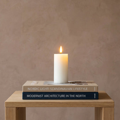 Beautiful Candles LED pillar candle white Ø 5 X 10-15-20 cm 3 pcs