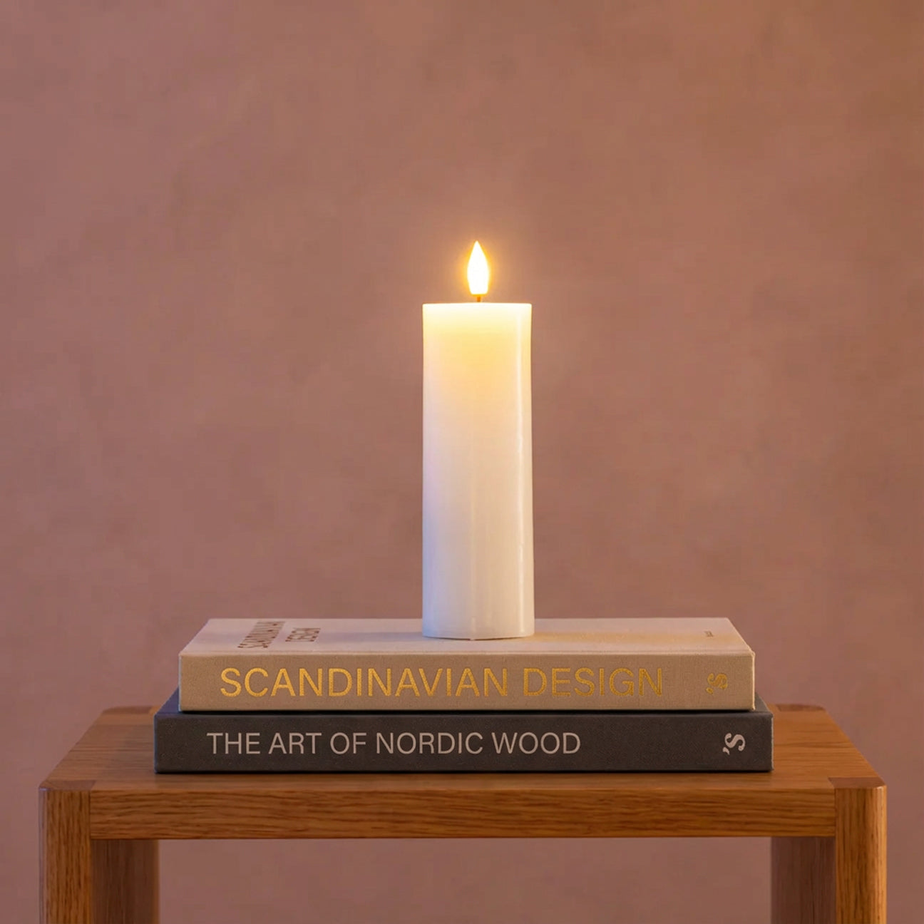 Beautiful Candles LED pillar candle white Ø 5 X 10-15-20 cm 3 pcs