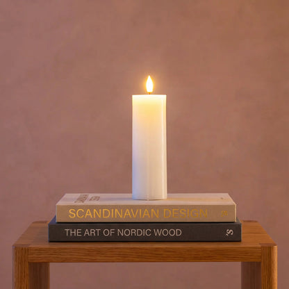 Beautiful Candles LED pillar candle white Ø 5 X 10-15-20 cm 3 pcs