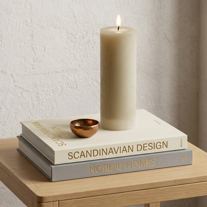 Beautiful Candles starter set pillar candles Ø 7.5 cm 5 pieces Sand