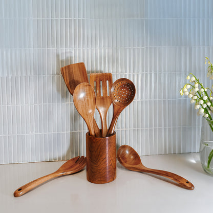 Norahaven Wooden Kitchen Utensil Set, 6-Piece - Original