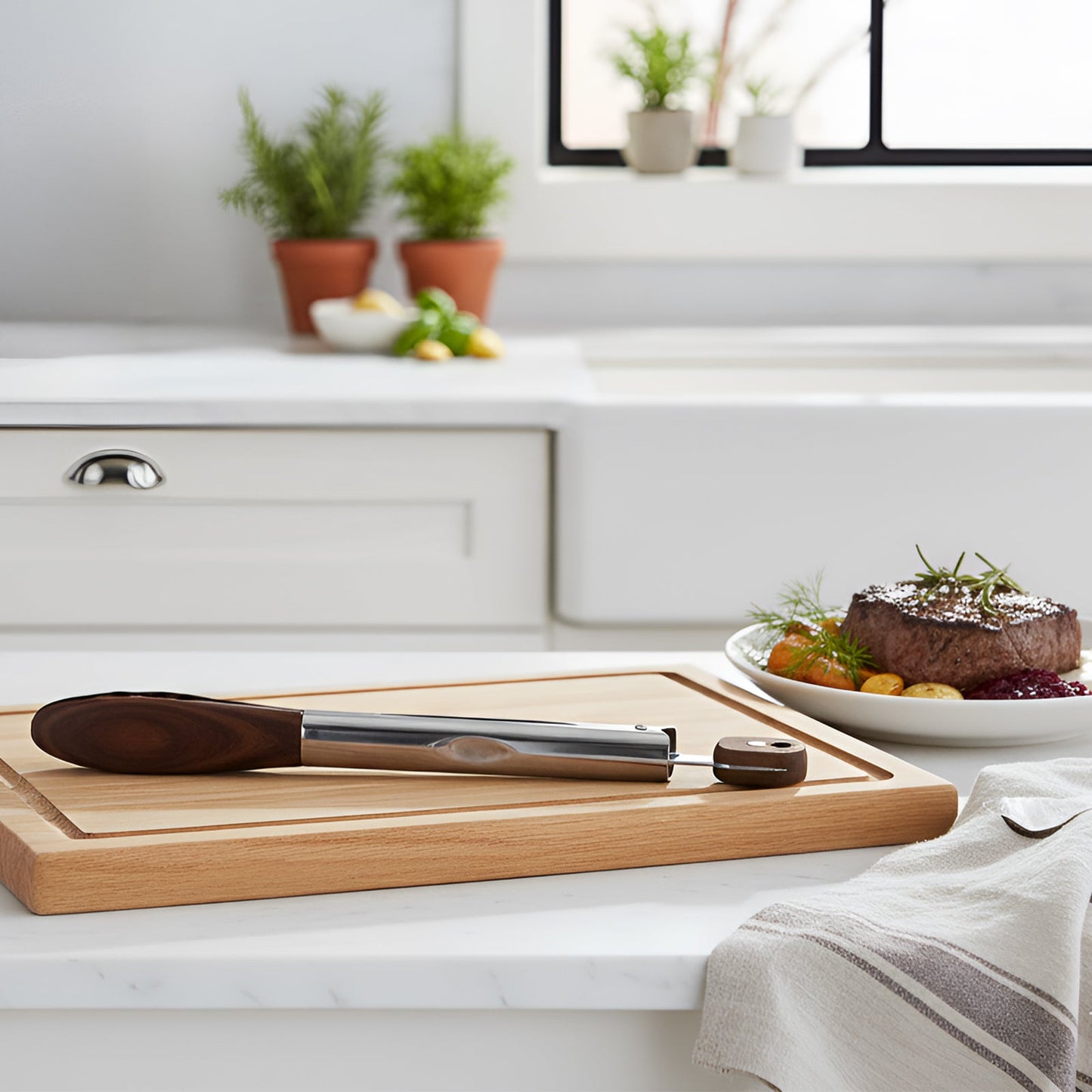 Tongs, Whisk, Scraper, Spatula Combination Set