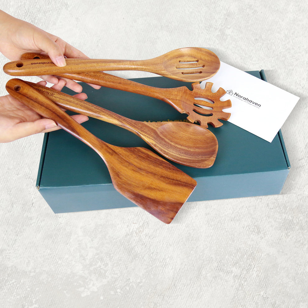 Norahaven Wooden Kitchen Utensil Set - Complete Your Kitchen Collection