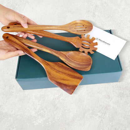 Norahaven Wooden Kitchen Utensil Set - Complete Your Kitchen Collection